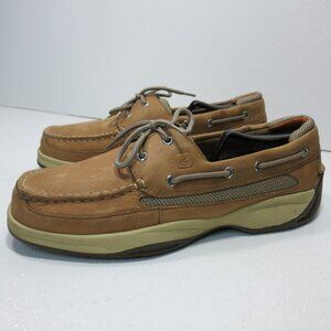 Sperry Top-Sider 2 Eye Nubuck Leather Cloth Deck Boat Shoes Kutsu Zapato 11.5 W